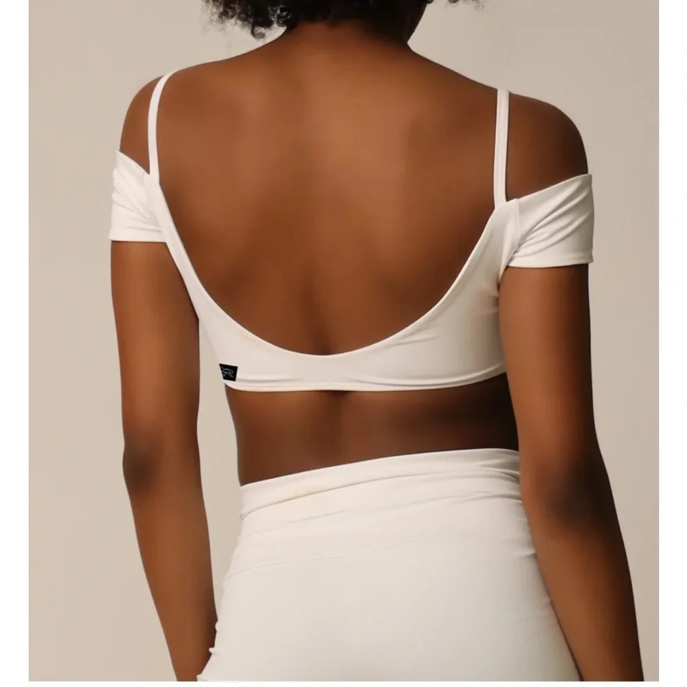 Tiger Friday Fleur Crop Top-White - Picture 5 of 5